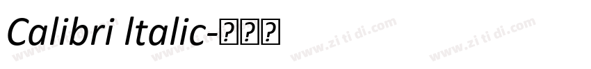 Calibri ltalic字体转换